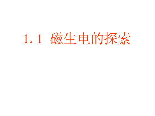 高中物理鲁科版选修3-2第1章电磁感应第1节磁性电的探索教学课件 (共15张PPT)