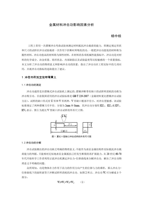 金属材料冲击功影响因素分析