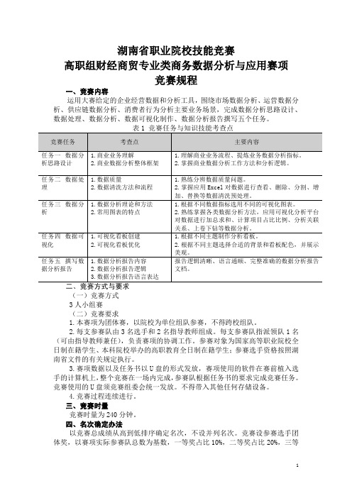 25.高职商务数据分析与应用赛项竞赛规程