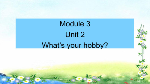 外研版 六上 M3Unit2What’s your hobby 41幻灯片