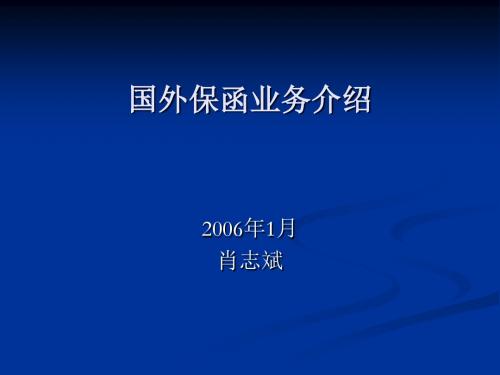 国外保函业务介绍(ppt66张)