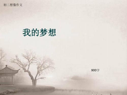 初二想像作文《我的梦想》900字(总10页PPT)