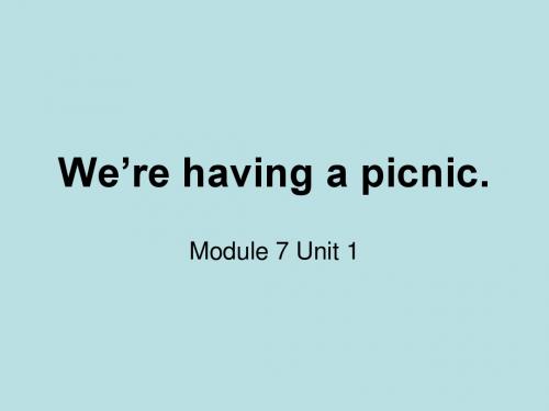 2019学年二年级英语(外研版一起)下册Module 7《Unit 2 We’re having a picnic》ppt课件