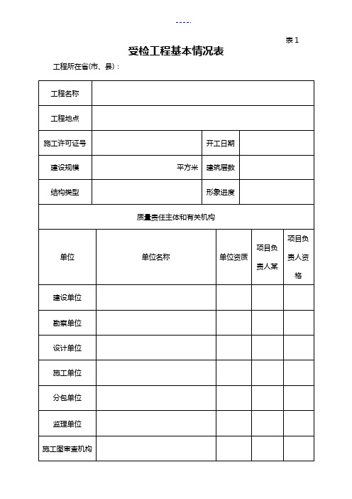 住建部工程质量安全检查表