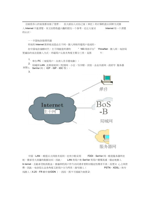 中国电信宽带网络结构分析