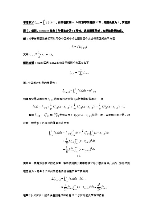 Simpson Rule Summary   辛普森法则