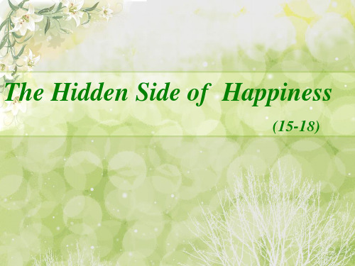 The hidden side of happiness