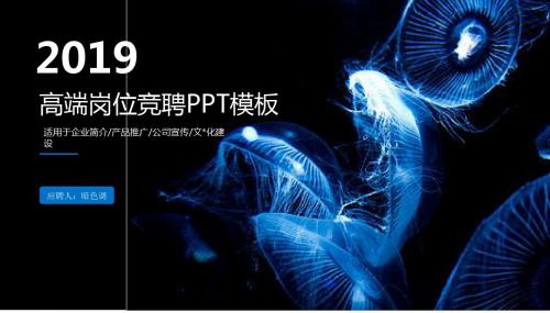 高端岗位竞聘求职简历通用最新大气PPT模板