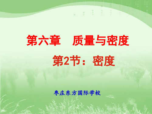 人教版八年级物理上册第六章第二节密度(枣庄市优质课评比)课件(共22张PPT)