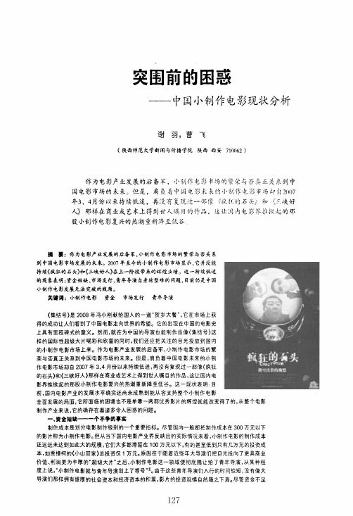 突围前的困惑——中国小制作电影现状分析