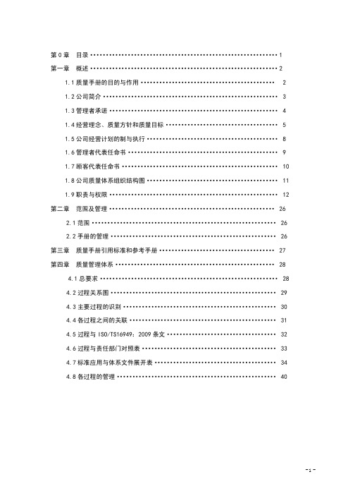 TS16949质量手册(09版)