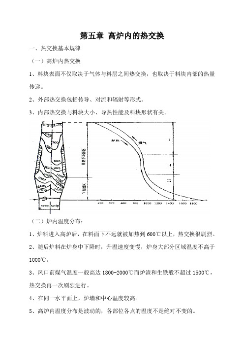 第五章 高炉内的热交换