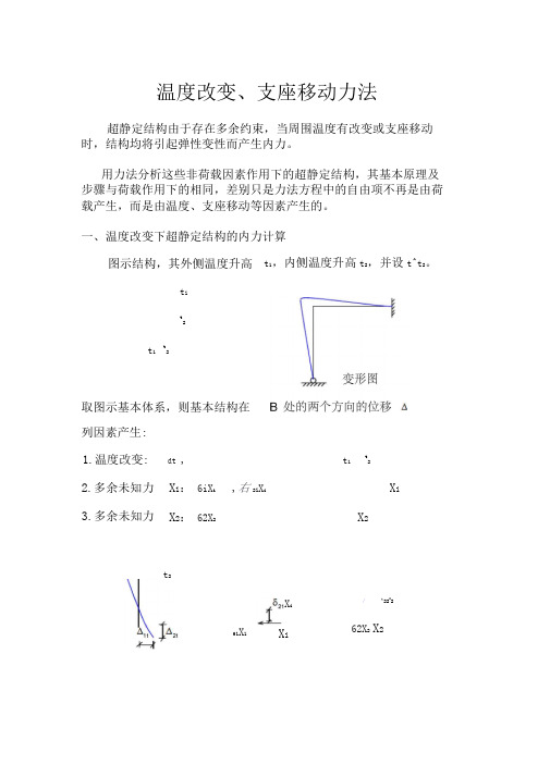 温度改变、支座移动力法