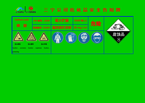 危险化学品安全警示牌 磺酸