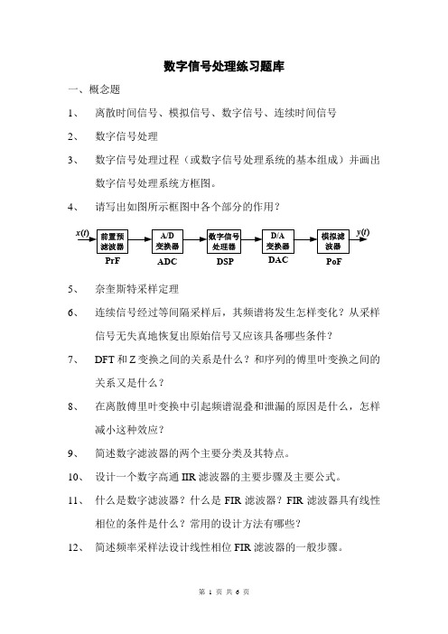 数字信号处理题库