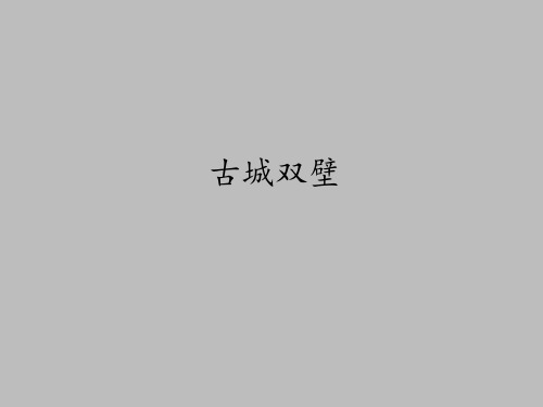 岳麓版高中历史选修:世界文化遗产荟萃古城双壁