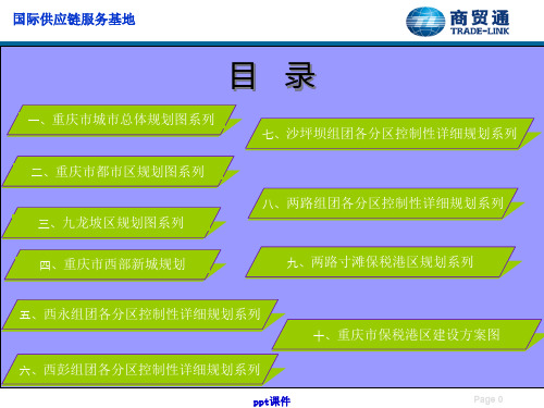 重庆各区规划详细图  ppt课件