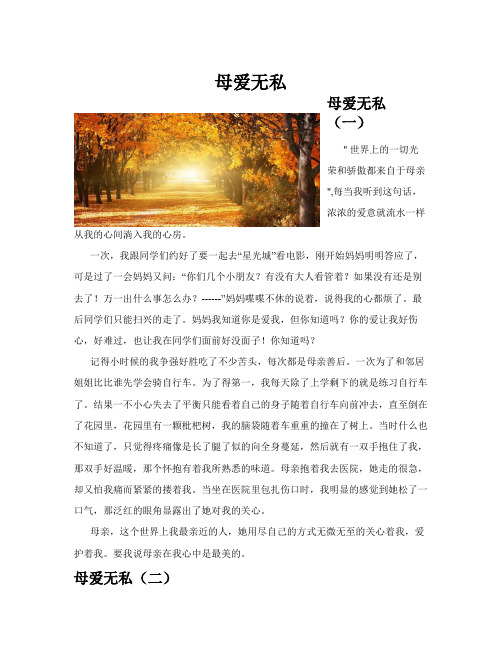 母爱无私(共10篇)