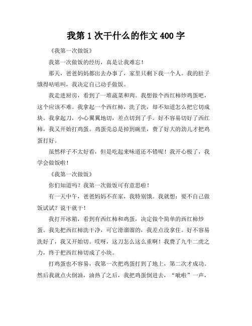 我第1次干什么的作文400字