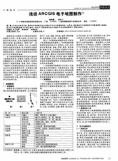 浅谈ARCGIS电子地图制作