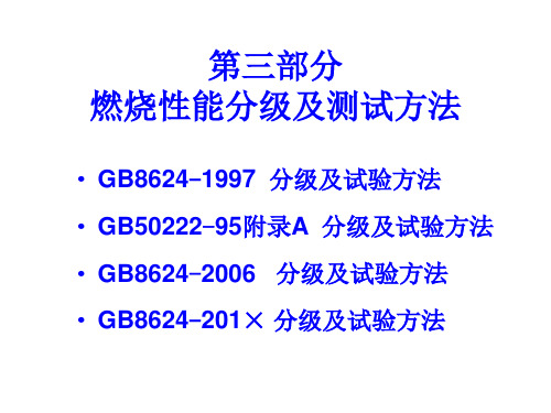 建筑材料燃烧性能分级与测试方法PPT课件( 21页)