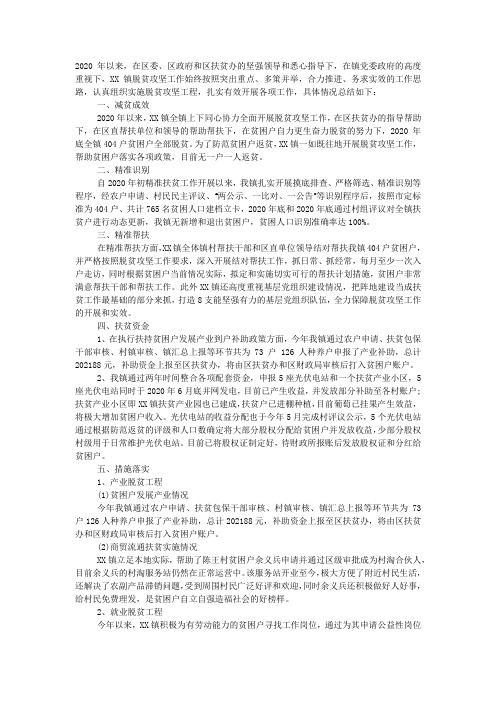 乡镇2020年上半年扶贫工作总结及下一步工作计划.docx