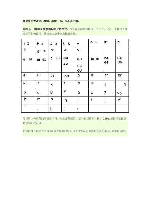 输入音标解决方案