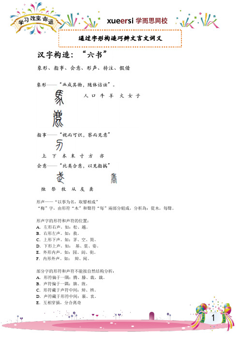 通过字形构造巧辨文言文词义