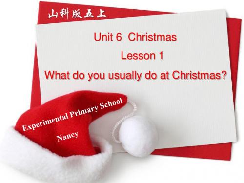 鲁科版小学英语五年级上册Unit 6《Lesson 1 What do you usually do at Christmas》课件