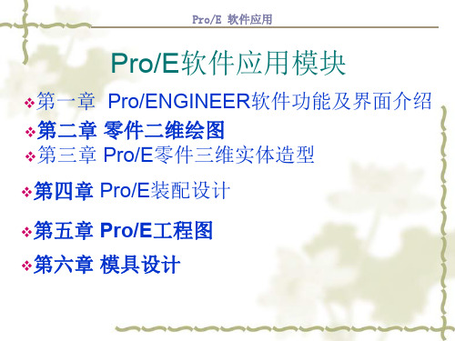 第一章ProE功能及界面介绍