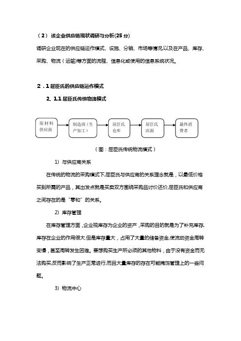 屈臣氏供应链现状调研与分析报告