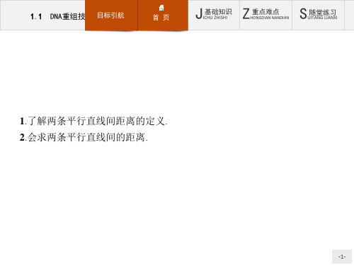 高中数学《第三章直线与方程3.3直线的交点坐标与距离公式3.3.4两条平行直线间的距离》101PPT课件