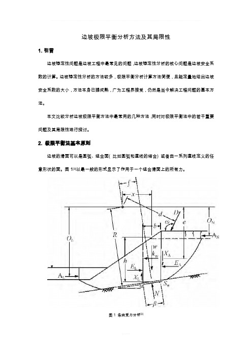 边坡极限平衡分析方法及其局限性