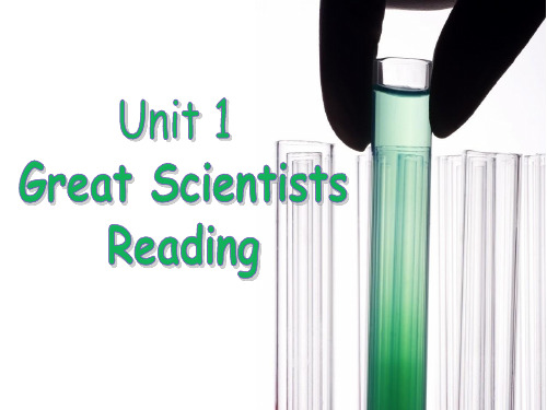 必修五 :Unit 1 Great scientists 公开课(共21张PPT)