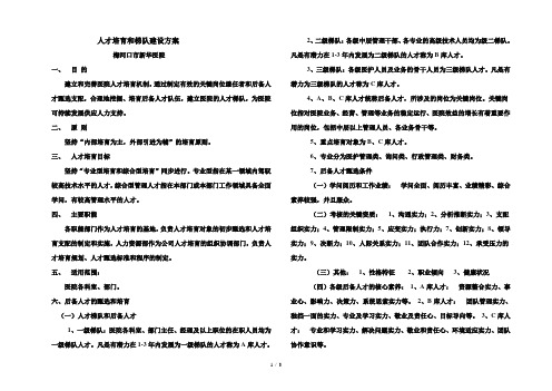 我国民营医院人才培养与梯队建设方案