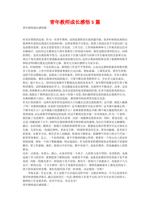 青年教师成长感悟5篇