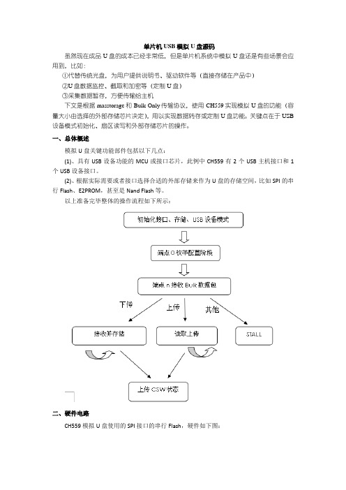 单片机USB模拟U盘源码