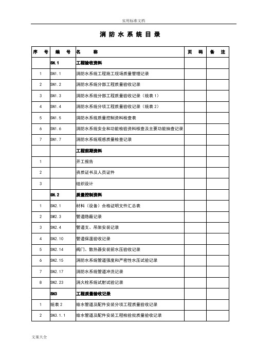 江苏消防工程施工验收资料实例