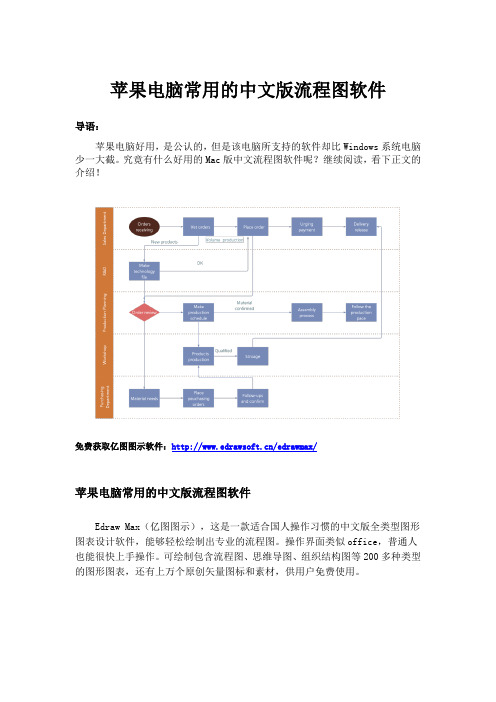 苹果电脑常用的中文版流程图软件