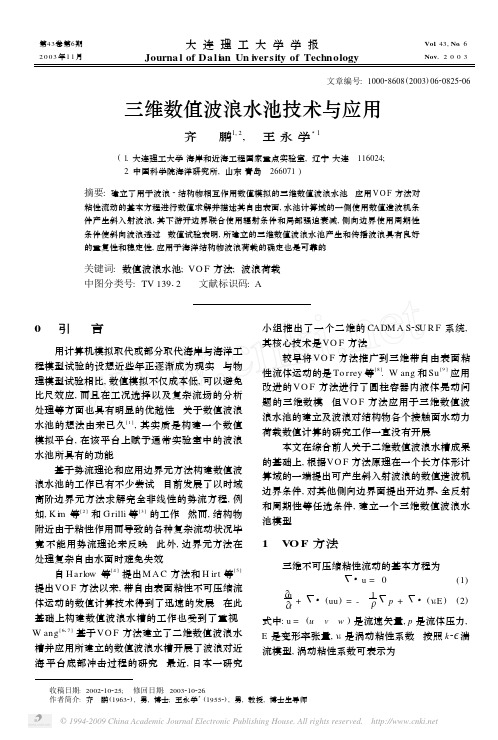 三维数值波浪水池技术与应用