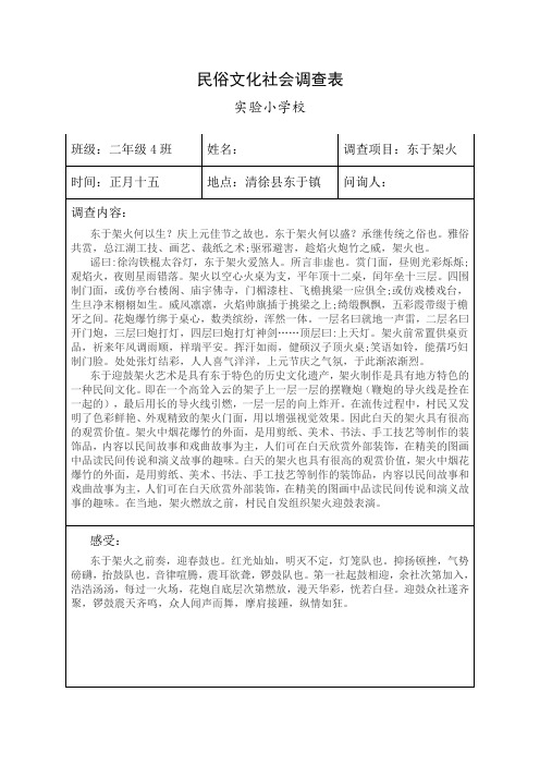 民俗文化调查表(1)