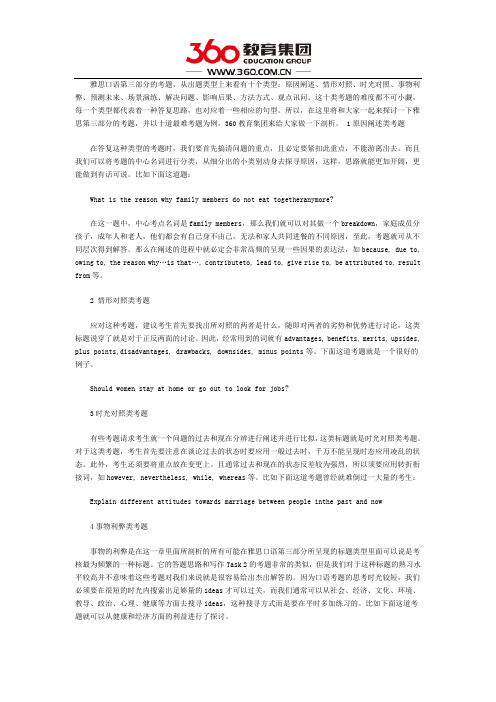 雅思口语part3中最难的十类题型解析