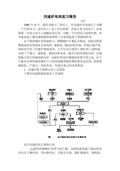 闪速炉实习报告