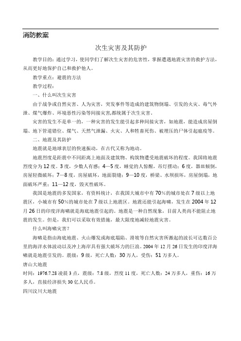 次生灾害及其防护