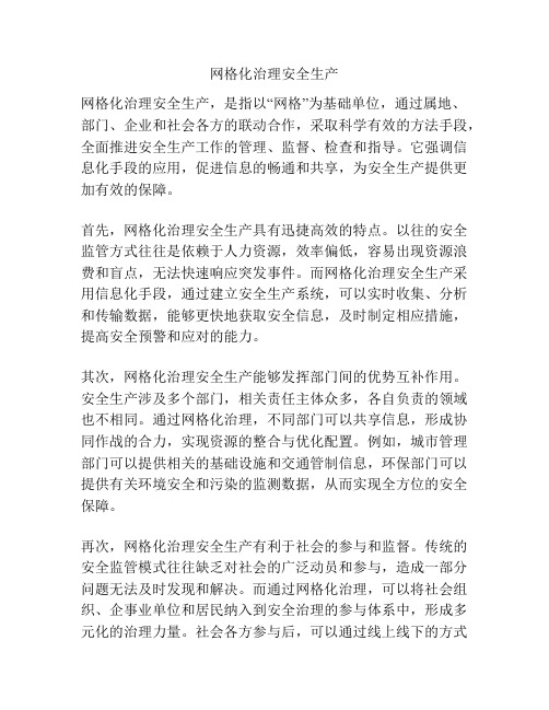 网格化治理安全生产