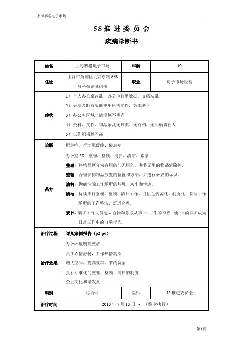 上海赛格办公室5S管理实例