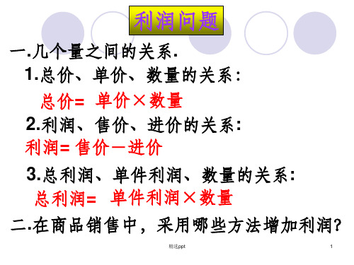 二次函数的实际应用利润问题