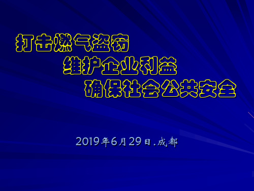 打击燃气盗窃,维护企业利益,保证公共安全-PPT精品文档121页