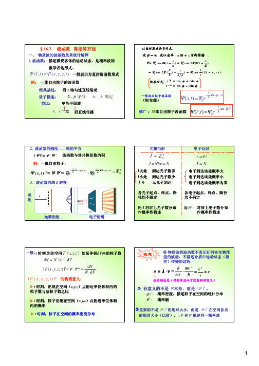 波函数及薛定谔方程