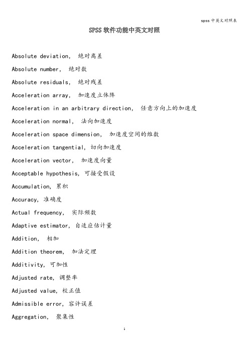 spss中英文对照表